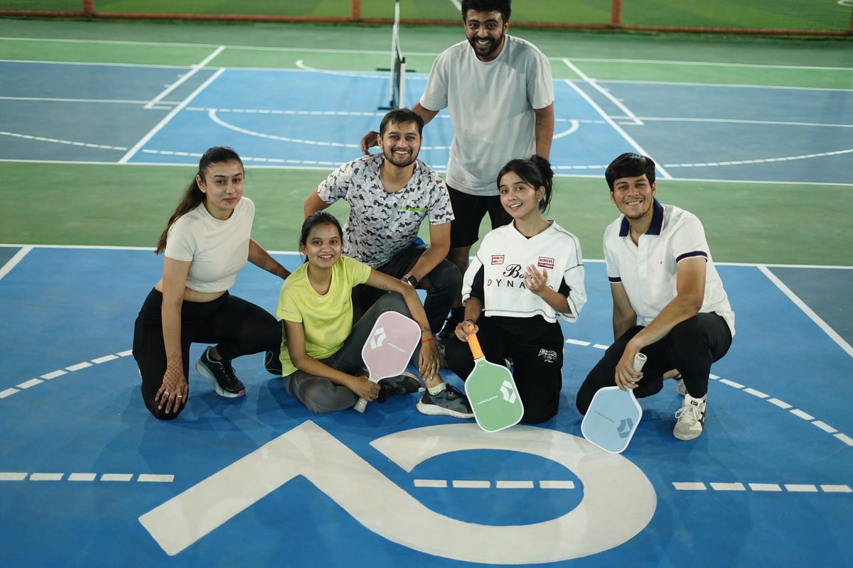 Arena One players and community after a pickleball session